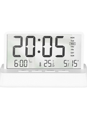 透明闹钟2025新款高中生专用电子钟桌面高颜值多功能宿舍床头台钟