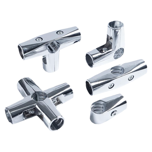 19253238不锈钢圆管接头加长三通四通二通弯头加厚连接件配件管接