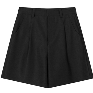 伊芙丽休闲宽松A字廓形短裤女装25春季显瘦遮胯百搭裤子1E3951081