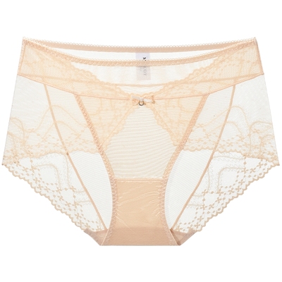 3件159|商场同款MYBODY新款轻薄蕾丝内裤女纯棉底裆防夹臀三角裤