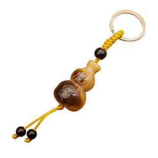 黄铜北欧简约金属钥匙圈水滴U型环防丢钥匙扣汽车黄铜D型腰挂礼物