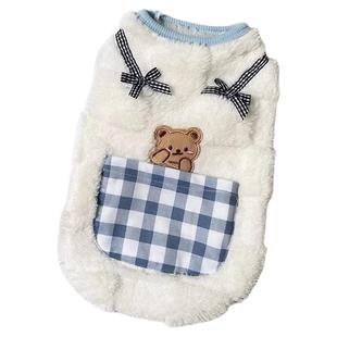 猫咪衣服冬天保暖加厚秋冬装矮脚猫绒衣宠物衣服小猫居家马甲背心