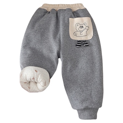 男童加绒加厚裤子新款2025冬季保暖裤儿童棉裤一条过冬外穿厚实裤