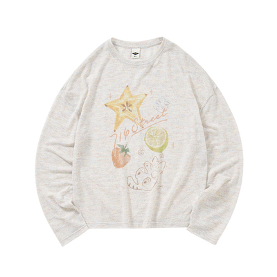 714street水果插画彩纱长袖