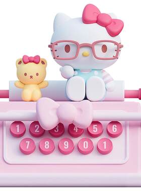 HelloKitty挪车电话牌停车号码牌汽车车上临时停车牌女生可爱摆件
