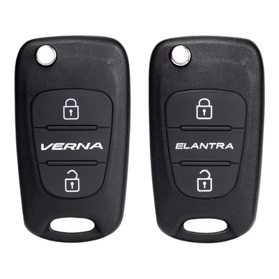 适用现代悦动瑞纳索纳塔八IX35起亚K2K5智跑狮跑遥控改装钥匙外壳