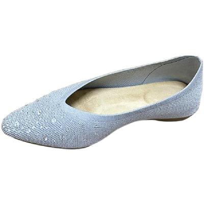 响午尖头平底鞋时尚烫钻满天星