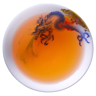 龙行天下主人杯个人专用斗笠杯中国风龙纹冰种玉瓷茶杯单杯品茗杯