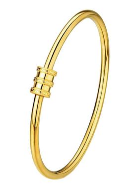 古法沙金小蛮腰手镯简约百搭手环