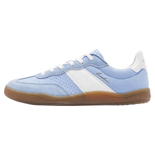 乔丹蓝色T头鞋波浪德训鞋2026春季薄底鞋女款运动板鞋复古学生鞋