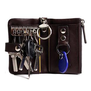 钥匙包男士真皮大容量卡包女零钱包拉链家用车锁匙扣壳套腰挂迷你