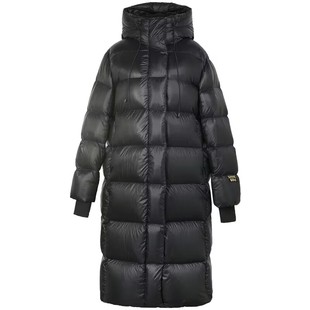 2025新款冬季黑金羽绒服男女外套长款情侣过膝白鸭绒时尚宽松加厚