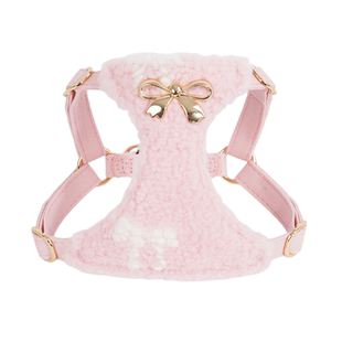 puppytie狗狗胸背宠物牵引绳冬季加绒背心式胸背带狗绳小型犬用品