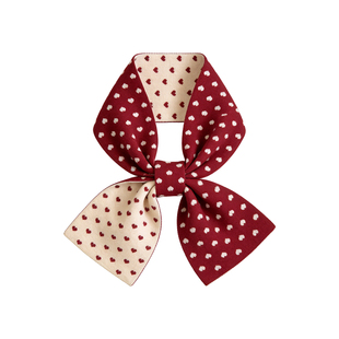 Quincy Mae亲子款爱心新年氛围保暖宝宝毛绒围巾围脖冬季儿童