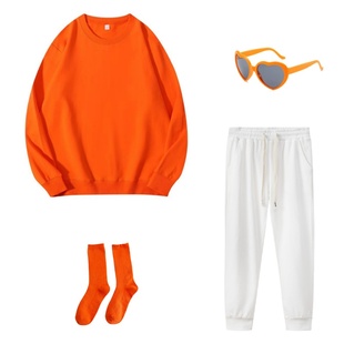 闺蜜装糖果彩色圆领卫衣男女学生运动会班服团体表演聚会姐妹套装