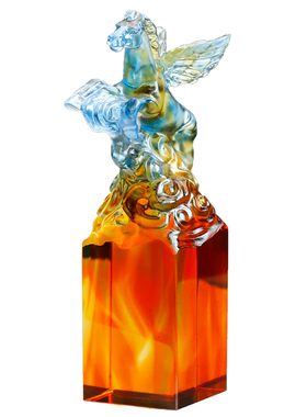 琉璃印章马的吉祥物摆件纪念品