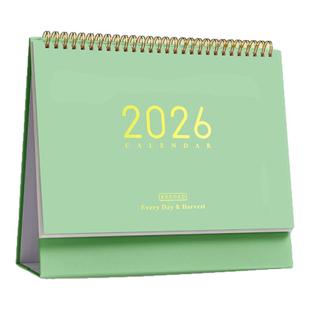 2026年台历高颜值全年一年半日历2025年日历本创意简约桌面摆件新款月历定制工作打卡小计划本考研