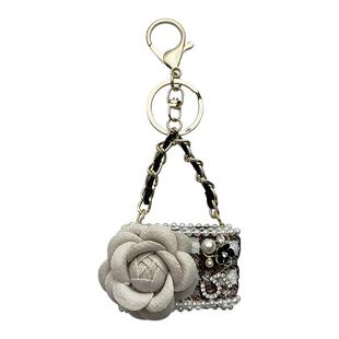 包包挂件车钥匙链时尚女性山茶花手机提包钥匙扣小挂件2026年新款