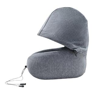 金可儿连帽U型枕头高铁飞机睡觉神器坐车旅游午睡专用便携护颈枕