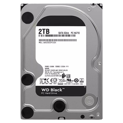 WD西数高速机械硬盘500GB/1TB/2T/3T/4T/6T台式电脑监控游戏黑盘