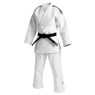 adidas阿迪达斯 J500白色蓝色初阶柔道服 轻量级训练道服原装进口