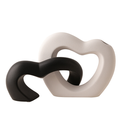 现代简约创意爱心花瓶装饰摆件