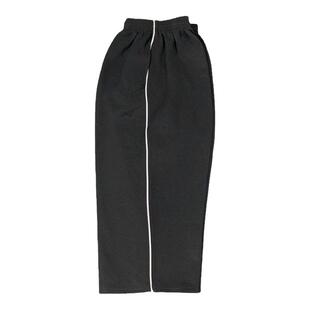 校服裤子藏青色小学生直筒一条杠白边深蓝色男女夏季薄款黑色校裤