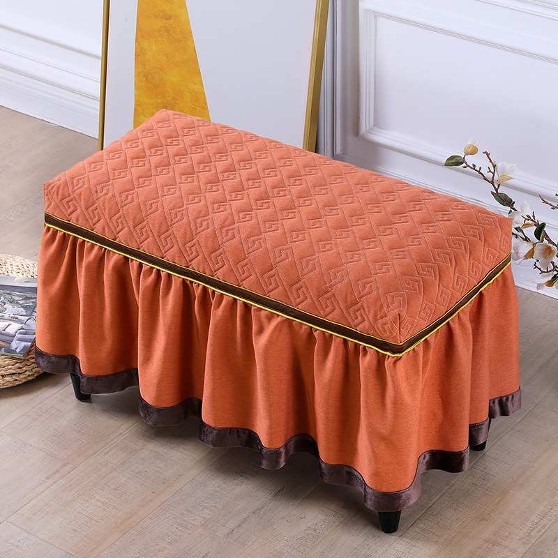 欧式长方形换鞋凳罩通用凳子套长沙发长凳床尾凳套罩方凳子保护套