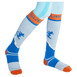 SURPINE松野湃儿童滑雪袜吸湿保暖童趣羊毛长筒户外运动袜长袜子