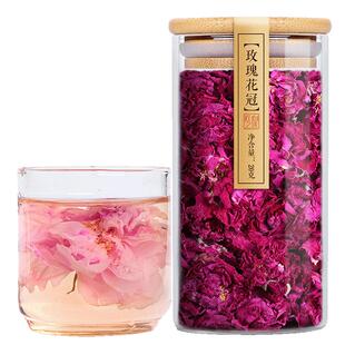 玫瑰花茶干花大朵玫瑰花冠平阴重瓣干玫瑰花瓣女养生茶搭食用泡水