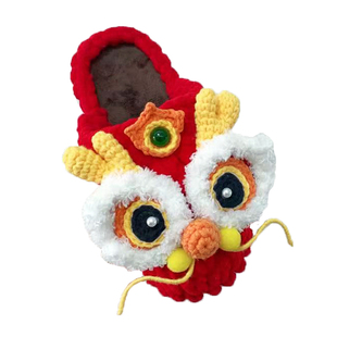 龙头拖鞋冰条线勾拖鞋毛线和鞋底全套冬女手工编织diy材料包男童