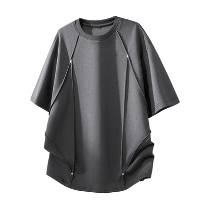 摩朝潮牌落肩T恤加肥加大胖哥款