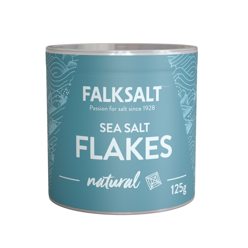 进口FALKSALT福克天然晶片海盐125g原味晶片海盐调味料原味海盐