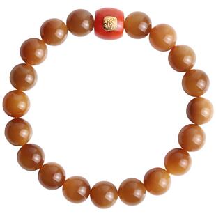 心斋堂【女财神】新疆且末糖玉手串女玉石手链和田玉糖料散珠手镯