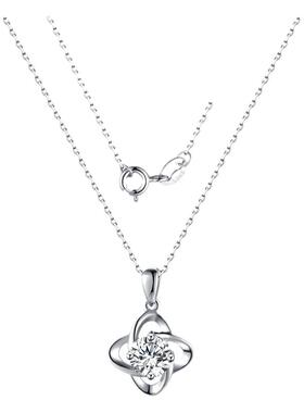 周丽莱莫桑石S925银项链女