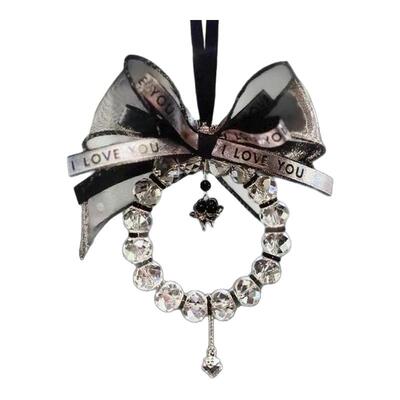 网红款汽车水晶挂件车载后视镜