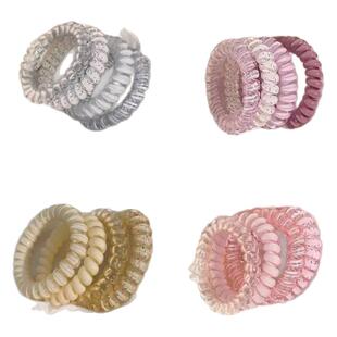 高品质葡萄椰椰波点电话线发圈清新百搭高弹力耐用无痕发绳女扎头