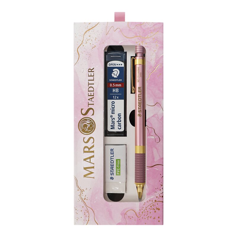 德国施德楼鎏金粉限定版自动铅笔92535-05NW C3粉金重金属低重心自动铅笔设计漫画绘图制图手绘素描自动铅笔
