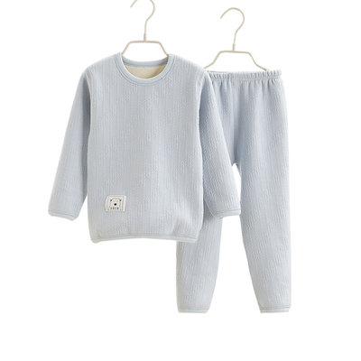 加绒加厚女童棉毛衫冬季保暖内衣