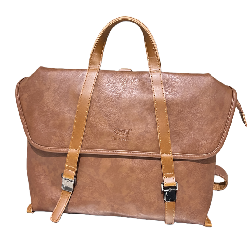 多功能欧美仿真皮男士手提包大容量双肩包商务通勤男单肩斜挎女包