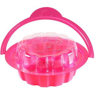 小花篮蛋糕包装盒复古怀旧儿时童年老式油纸伞手提奶油烘焙塑料盒