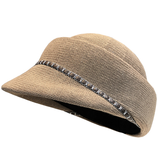 鸭舌帽子女夏季薄款透气英伦马术帽名媛显脸小气质减龄遮阳太阳帽