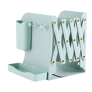 可伸缩书立带笔筒书架桌面收纳装书神器书本收纳置物架书夹折叠固定书本挡板学生用书桌上装书文件架固定书夹