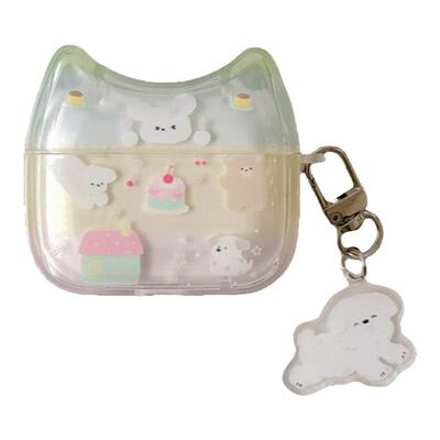 韩系ins蛋糕房子小狗适用苹果耳机保护套airpodspro2无线蓝牙耳机壳三代airpod二代ipod耳机套airpods3保护壳