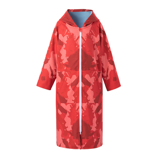 游泳训练专用吸水保暖浴袍成人加厚锁温开衫斗篷儿童冬训运动外套