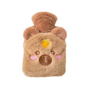 卡通插兜式热水袋加厚防爆注水暖水袋大容量防漏可爱暖宝保暖神器