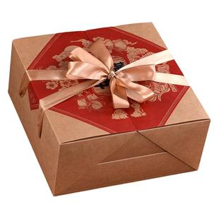 牛皮纸月饼包装盒中秋节传统8粒装中式双层月饼礼盒外包装纸盒子