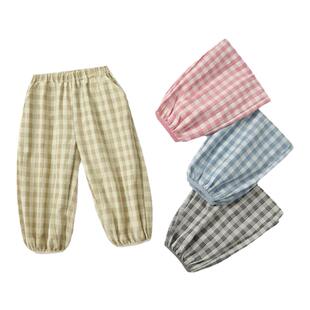 尼多熊春夏新款儿童春装裤子宝宝防蚊裤男女童透气灯笼裤长裤夏装