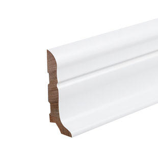 格然 地热实木踢脚线 纯白色烤漆 加厚 实木地板专用地暖地脚线