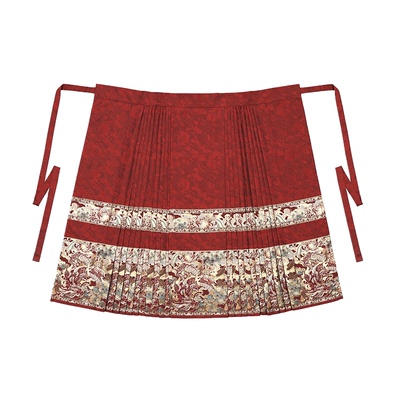 素羽华裳红色马面裙明制秋冬套装